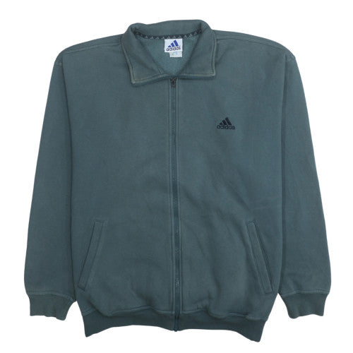 Mens UK Size L adidas Green Full Zip Sweatshirt