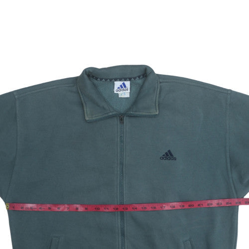 Mens UK Size L adidas Green Full Zip Sweatshirt