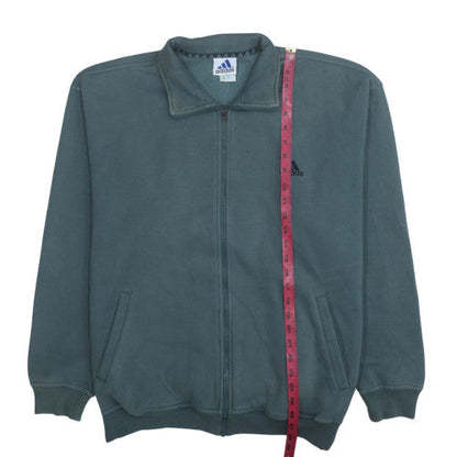 Mens UK Size L adidas Green Full Zip Sweatshirt