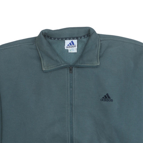 Mens UK Size L adidas Green Full Zip Sweatshirt