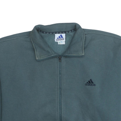 Mens UK Size L adidas Green Full Zip Sweatshirt