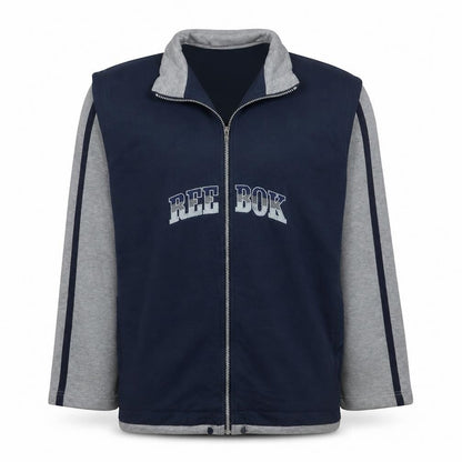 Mens UK Size M Reebok Blue Full Zip Sweatshirt