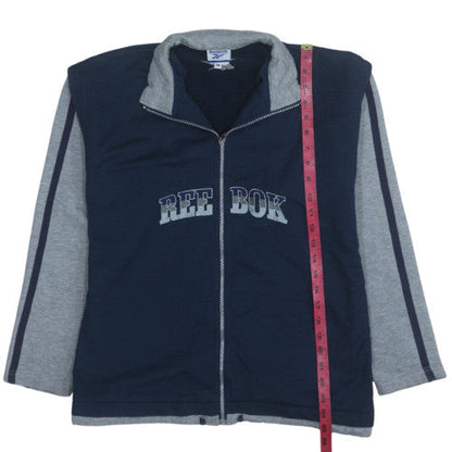 Mens UK Size M Reebok Blue Full Zip Sweatshirt