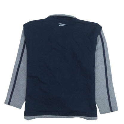 Mens UK Size M Reebok Blue Full Zip Sweatshirt