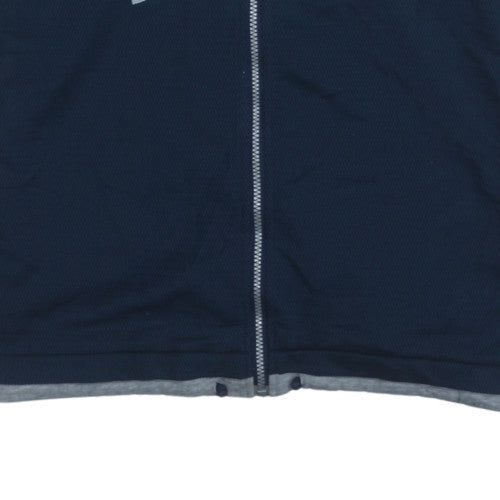 Mens UK Size M Reebok Blue Full Zip Sweatshirt