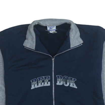 Mens UK Size M Reebok Blue Full Zip Sweatshirt