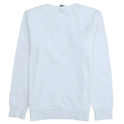 Champion Boys White Fleece Pullover Sweatshirt XL 13-14Y Logo Print Crew Neck