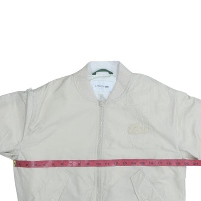 Mens UK Size 34 Lacoste Beige Bomber Jacket