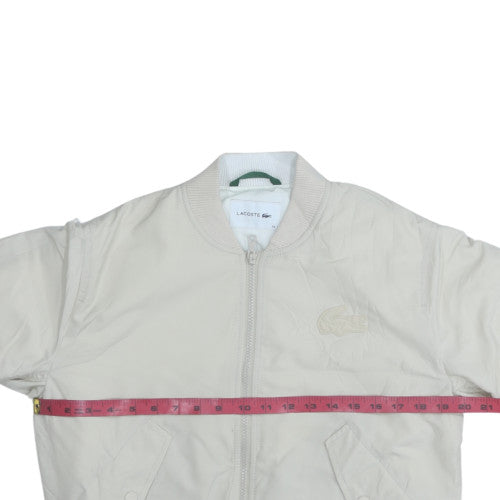 Mens UK Size 34 Lacoste Beige Bomber Jacket