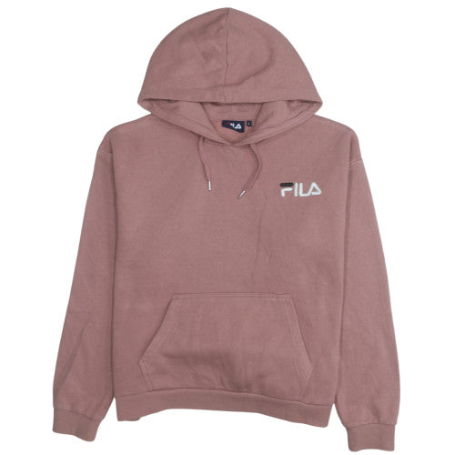Womens UK Size L FILA Pink Pullover Hoodie