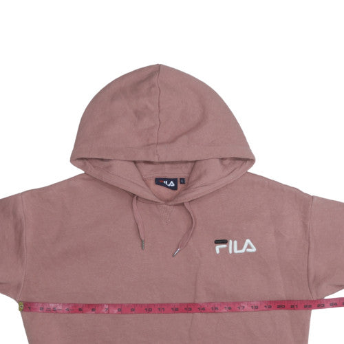 Womens UK Size L FILA Pink Pullover Hoodie