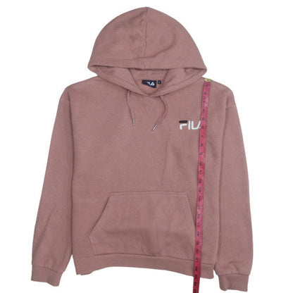 Womens UK Size L FILA Pink Pullover Hoodie