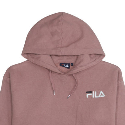 Womens UK Size L FILA Pink Pullover Hoodie