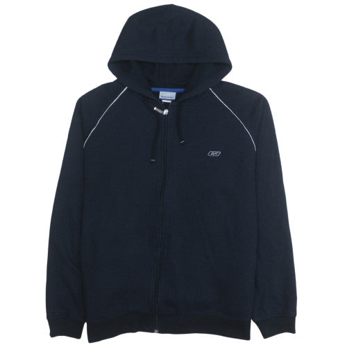 Mens UK Size L Reebok Blue Full Zip Hoodie