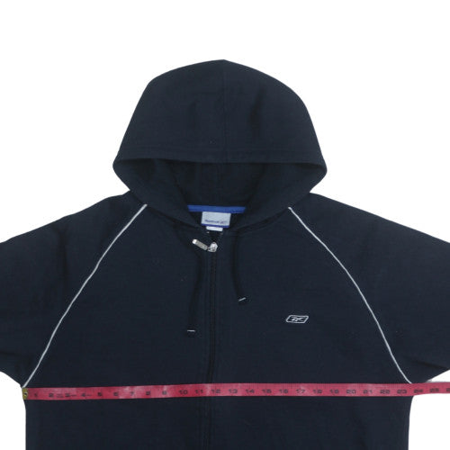 Mens UK Size L Reebok Blue Full Zip Hoodie