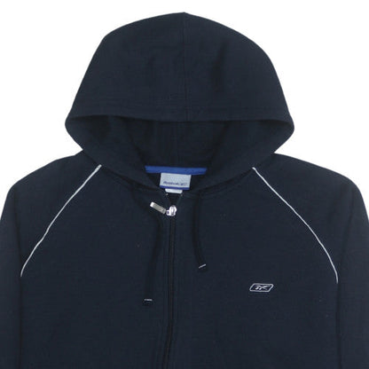 Mens UK Size L Reebok Blue Full Zip Hoodie