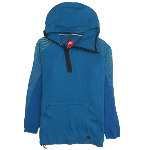 Mens UK Size M Nike Blue 1/2 Zip Hoodie