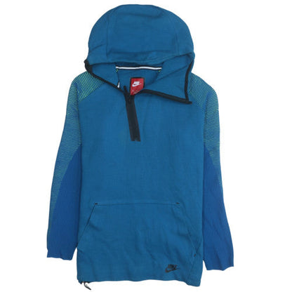 Mens UK Size M Nike Blue 1/2 Zip Hoodie
