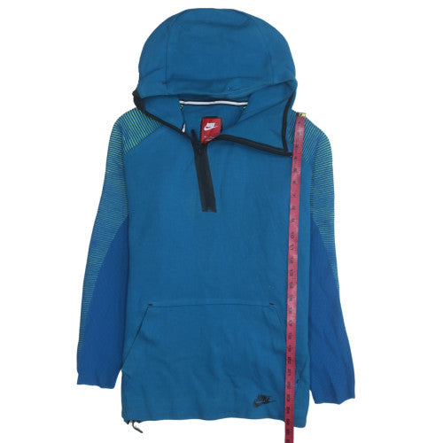 Mens UK Size M Nike Blue 1/2 Zip Hoodie