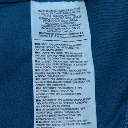 Mens UK Size M Nike Blue 1/2 Zip Hoodie