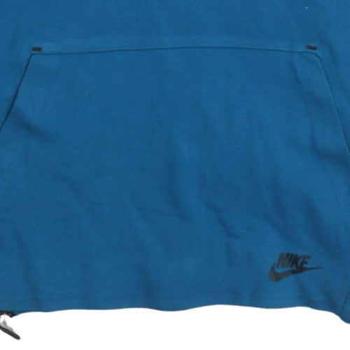 Mens UK Size M Nike Blue 1/2 Zip Hoodie