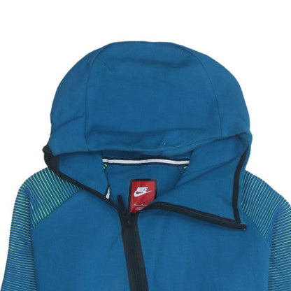 Mens UK Size M Nike Blue 1/2 Zip Hoodie