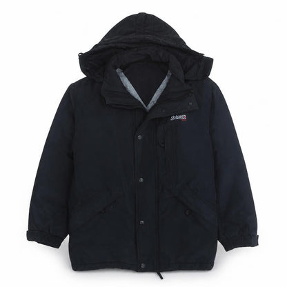 Mens UK Size L Schott NYC Black Parka Coat