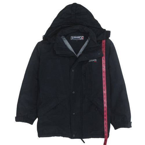Mens UK Size L Schott NYC Black Parka Coat