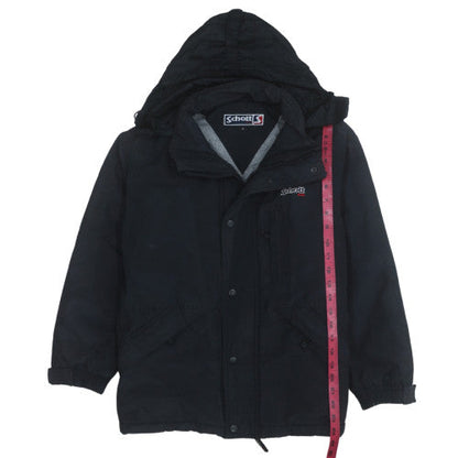 Mens UK Size L Schott NYC Black Parka Coat