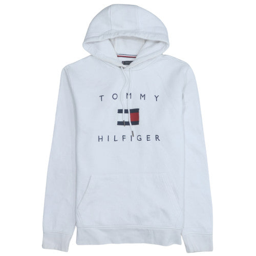 Mens UK Size L Tommy Hilfiger White Pullover Hoodie