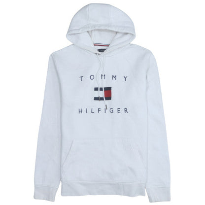Mens UK Size L Tommy Hilfiger White Pullover Hoodie