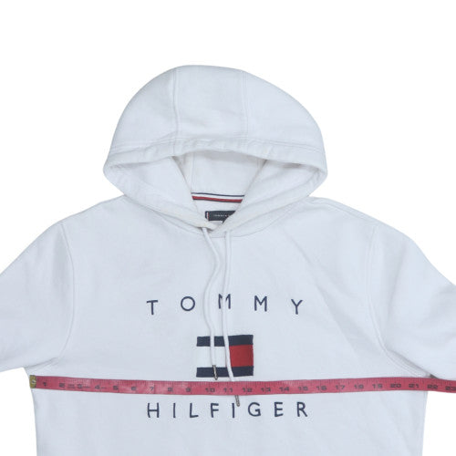 Mens UK Size L Tommy Hilfiger White Pullover Hoodie