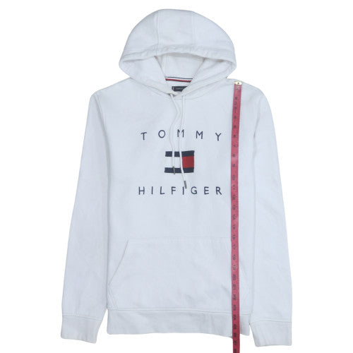 Mens UK Size L Tommy Hilfiger White Pullover Hoodie