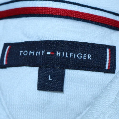 Mens UK Size L Tommy Hilfiger White Pullover Hoodie