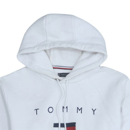 Mens UK Size L Tommy Hilfiger White Pullover Hoodie