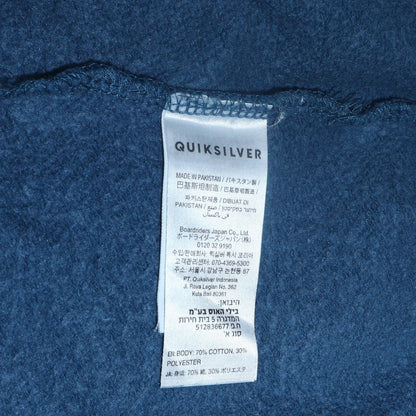 Mens UK Size S Quiksilver Blue Pullover Hoodie
