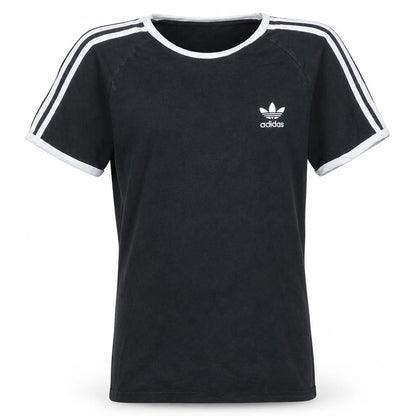 Front view of Adidas Men's Black Short Sleeve Crew Neck Sports T-Shirt M
