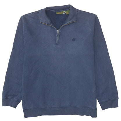Mens UK Size 2XL Timberland Blue Henley Sweatshirt