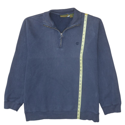 Mens UK Size 2XL Timberland Blue Henley Sweatshirt