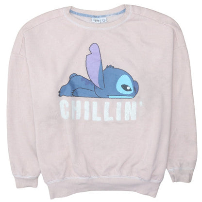 Womens UK Size L Disney Pink Pullover Sweatshirt