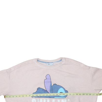 Womens UK Size L Disney Pink Pullover Sweatshirt
