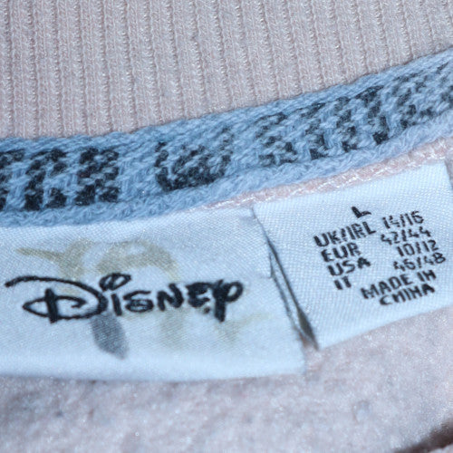 Womens UK Size L Disney Pink Pullover Sweatshirt