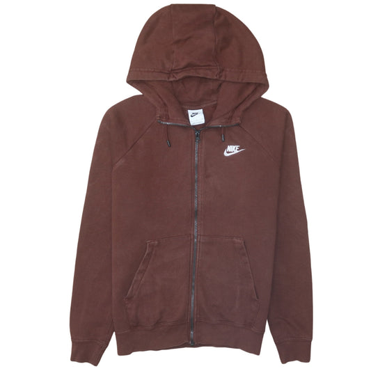 Mens UK Size S Nike Brown Full Zip Hoodie