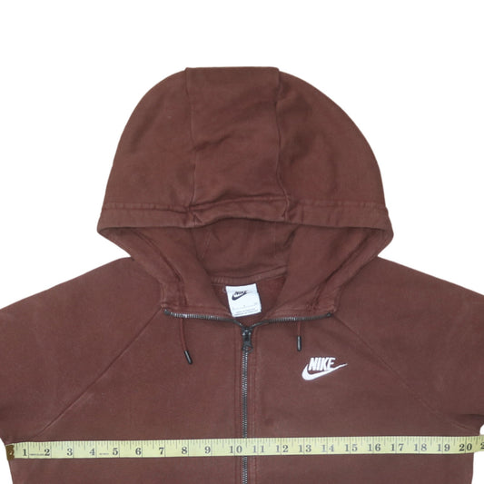 Mens UK Size S Nike Brown Full Zip Hoodie