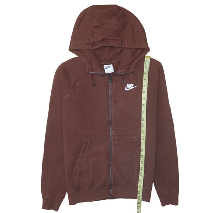 Mens UK Size S Nike Brown Full Zip Hoodie