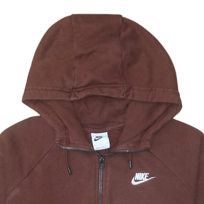 Mens UK Size S Nike Brown Full Zip Hoodie