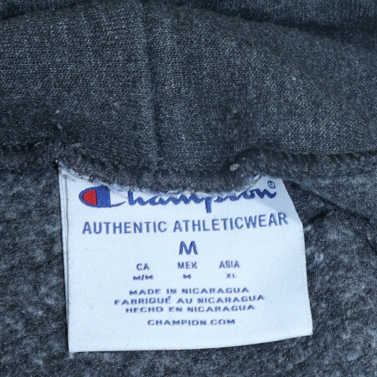 Mens UK Size M Champion Grey Pullover Hoodie