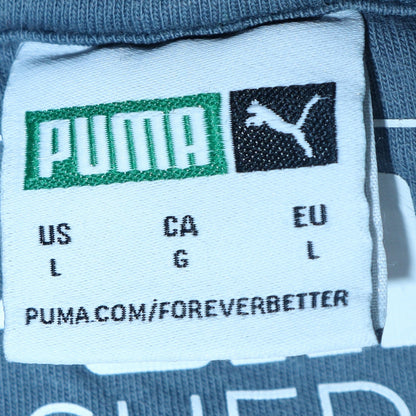 Mens UK Size L PUMA Blue Pullover Sweatshirt