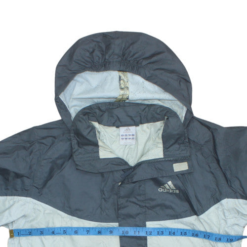Mens UK Size L adidas Grey Windbreaker Coat