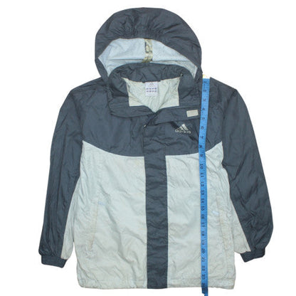 Mens UK Size L adidas Grey Windbreaker Coat